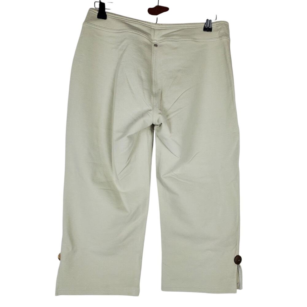 Neon Buddha Pants S Beige Capri Cropped Yoga Meditation Pull On Comfort Stretch - Picture 2 of 10